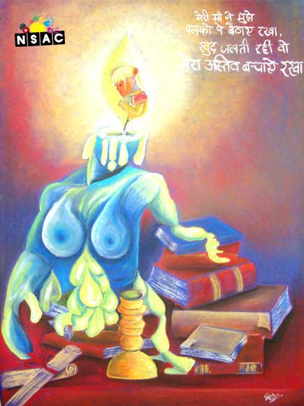 Nominated Painting of Sagar Gupta for All India Painting Competition