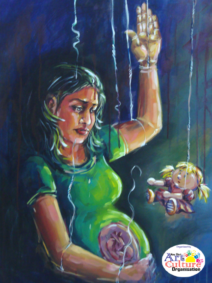 Aastha Sharma, 2nd Prize Winner of All India Painting Competition