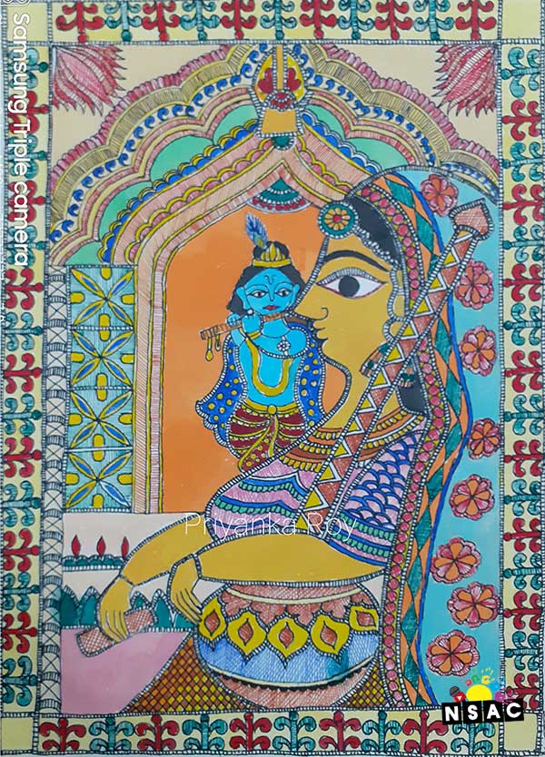 Priyanka Roy Painting in National Level Painting Competition