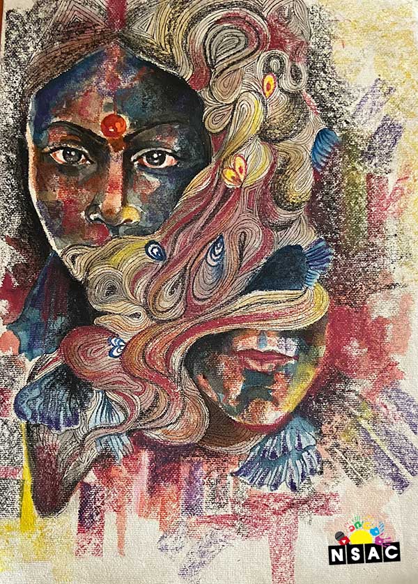 Megha Jain Painting in National Level Painting Competition