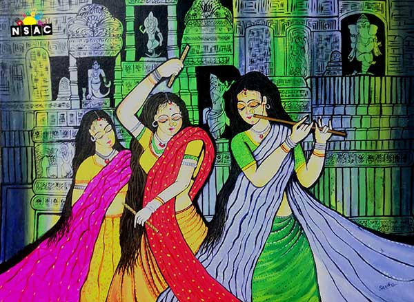 Saritha Arra Painting in National Level Painting Competition