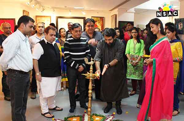 Inaugration Programme of National Level 'art N art' Exhibition 2014, All India Art Exhibition, Organised by Nav Shri Art & Culture Organisation