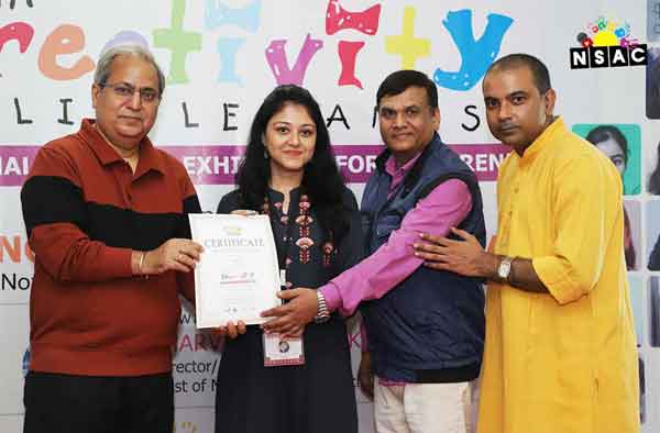 Volunteers Award for Volunteering in 'Creativity by Little Hands Exhibition' 2022, National Level Art Exhibition for Kids, Organised by Nav Shri Art & Culture Organisation