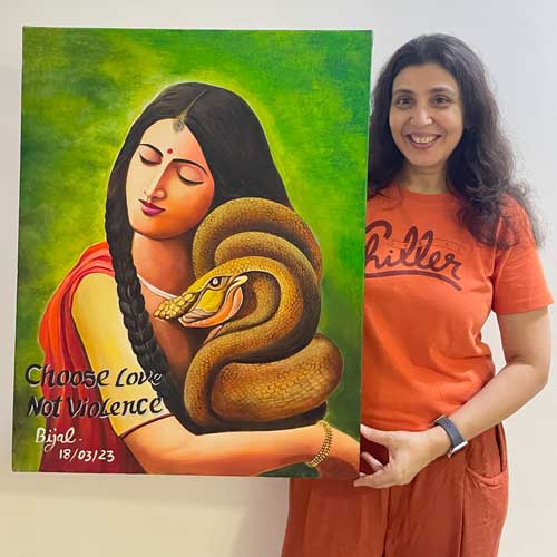 Artist Bijal Maniar Special Prize Winner of All India Painting Competition - Peaeful Life, Artwork of Bijal Maniar from Maharashtra in All India Painting Competition - Peaceful Life, Painting Competition, National Level Painting Competition, All India Art Competition, Online Painting Competition, Indian Art Contest, Peaceful Life Painting Competition, Painting Competition for Adults, Painting Competition Near Me, Online Art Competition, Online Art Contest, Painting Competition 2025, International Level Painting Competition, State Level Painting Competition, Painting Competition for Artist, Painting Competition in Delhi, Painting Competition in India