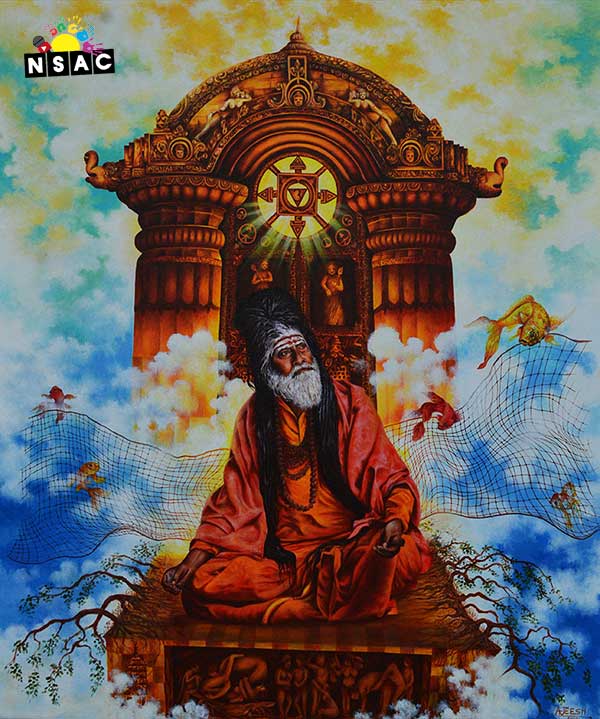 Nominated Painting of Ajeesh for All India Painting Competition