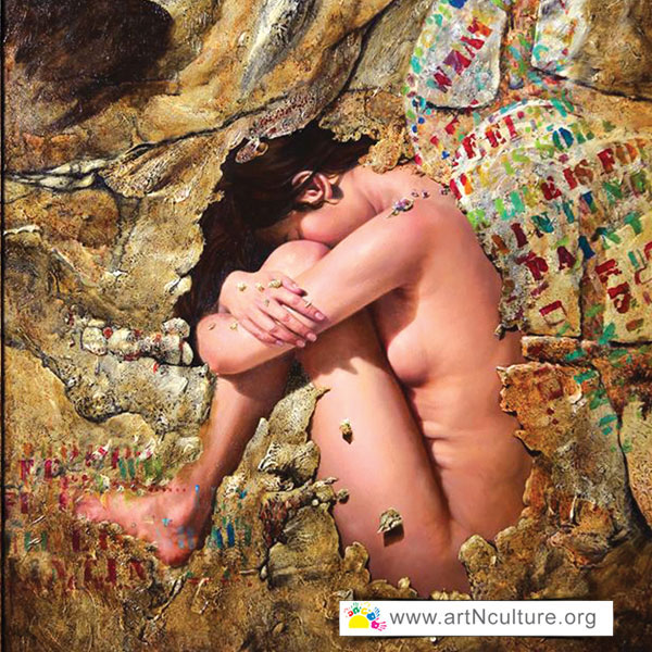 All India Art Exhibition Delhi, India, Artist Vijender Sharma Painting
