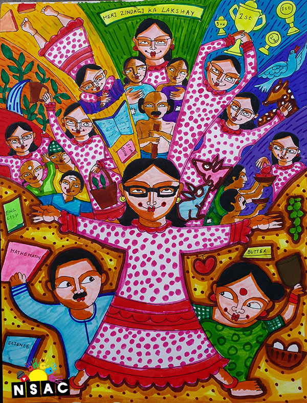Divyangana Saha, 1st Prize Winner of All India Child Art Competition