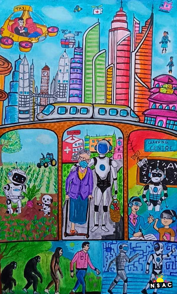 Artwork of S. S. Khrishanthini in 21st All India Child Art Competition 2025, The Future of Earth - Online Competition, National Level Painting Competition for Kids, Painting Competition for Children, Online Painting Competition for Kids, Kids Art Competition, Children Art Contest, Drawing Competition for Children, Painting Competition in Delhi for Kids, Nav Shri Art & Culture Organisation, Himanshu Art Institute, Painting Competition Near Me, Painting Competition for Students, Painting Competition for School, Drawing Competition for School Students, Indian Art Contest, Art Competition, Painting Competition for School Students