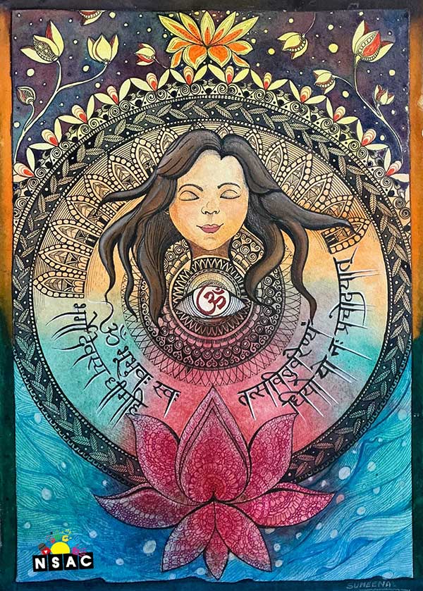 Artwork of Suheena Sapra in 21st All India Child Art Competition 2025, In Search of Inner Peace - Online Competition, National Level Painting Competition for Kids, Painting Competition for Children, Online Painting Competition for Kids, Kids Art Competition, Children Art Contest, Drawing Competition for Children, Painting Competition in Delhi for Kids, Nav Shri Art & Culture Organisation, Himanshu Art Institute, Painting Competition Near Me, Painting Competition for Students, Painting Competition for School, Drawing Competition for School Students, Indian Art Contest, Art Competition, Painting Competition for School Students