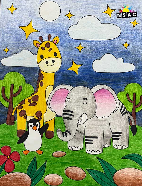 Artwork of Shivaay Srivastava in 21st All India Child Art Competition 2025, Online Art Competition for Kids, National Level Painting Competition for Kids, Painting Competition for Children, Online Painting Competition for Kids, Kids Art Competition, Children Art Contest, Drawing Competition for Children, Painting Competition in Delhi for Kids, Nav Shri Art & Culture Organisation, Himanshu Art Institute, Painting Competition Near Me, Painting Competition for Students, Painting Competition for School, Drawing Competition for School Students, Indian Art Contest, Art Competition, Painting Competition for School Students