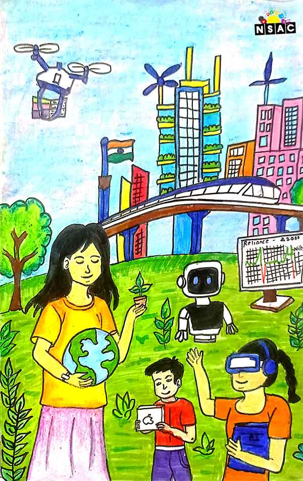 Artwork of Saisha Keshav Phad in 21st All India Child Art Competition 2025, In Search of Inner Peace - Online Competition, National Level Painting Competition for Kids, Painting Competition for Children, Online Painting Competition for Kids, Kids Art Competition, Children Art Contest, Drawing Competition for Children, Painting Competition in Delhi for Kids, Nav Shri Art & Culture Organisation, Himanshu Art Institute, Painting Competition Near Me, Painting Competition for Students, Painting Competition for School, Drawing Competition for School Students, Indian Art Contest, Art Competition, Painting Competition for School Students