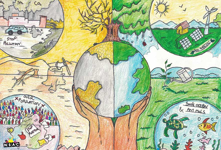 Artwork of Dipikaben laljibhai Vasava  in 21st All India Child Art Competition 2025, The Future of Earth - Online Competition, National Level Painting Competition for Kids, Painting Competition for Children, Online Painting Competition for Kids, Kids Art Competition, Children Art Contest, Drawing Competition for Children, Painting Competition in Delhi for Kids, Nav Shri Art & Culture Organisation, Himanshu Art Institute, Painting Competition Near Me, Painting Competition for Students, Painting Competition for School, Drawing Competition for School Students, Indian Art Contest, Art Competition, Painting Competition for School Students