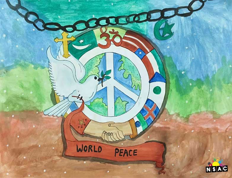 Artwork of Gauri Sunil Bormale in 21st All India Child Art Competition 2025, In Search of Inner Peace - Online Competition, National Level Painting Competition for Kids, Painting Competition for Children, Online Painting Competition for Kids, Kids Art Competition, Children Art Contest, Drawing Competition for Children, Painting Competition in Delhi for Kids, Nav Shri Art & Culture Organisation, Himanshu Art Institute, Painting Competition Near Me, Painting Competition for Students, Painting Competition for School, Drawing Competition for School Students, Indian Art Contest, Art Competition, Painting Competition for School Students