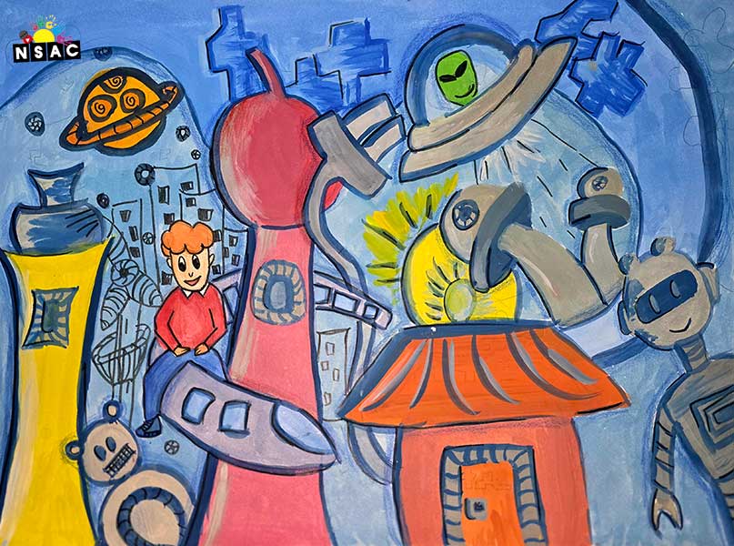 Artwork of Dussa Aardhya in 21st All India Child Art Competition 2025, In Search of Inner Peace - Online Competition, National Level Painting Competition for Kids, Painting Competition for Children, Online Painting Competition for Kids, Kids Art Competition, Children Art Contest, Drawing Competition for Children, Painting Competition in Delhi for Kids, Nav Shri Art & Culture Organisation, Himanshu Art Institute, Painting Competition Near Me, Painting Competition for Students, Painting Competition for School, Drawing Competition for School Students, Indian Art Contest, Art Competition, Painting Competition for School Students