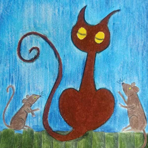Artist Harshita Chadha Painting in All India Art Exhibition of Kids