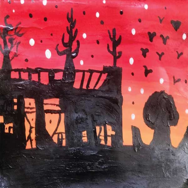 Painting by Aaditya Bajaj at the All India Child 2025, New Delhi, India, Organised by Nav Shri Art & Culture Organisation