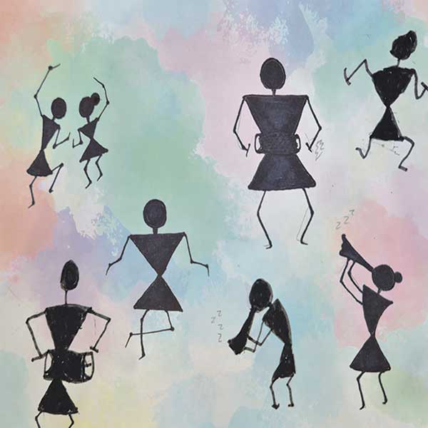 Painting by Aneeshika Bajaj at the All India Child 2025, New Delhi, India, Organised by Nav Shri Art & Culture Organisation