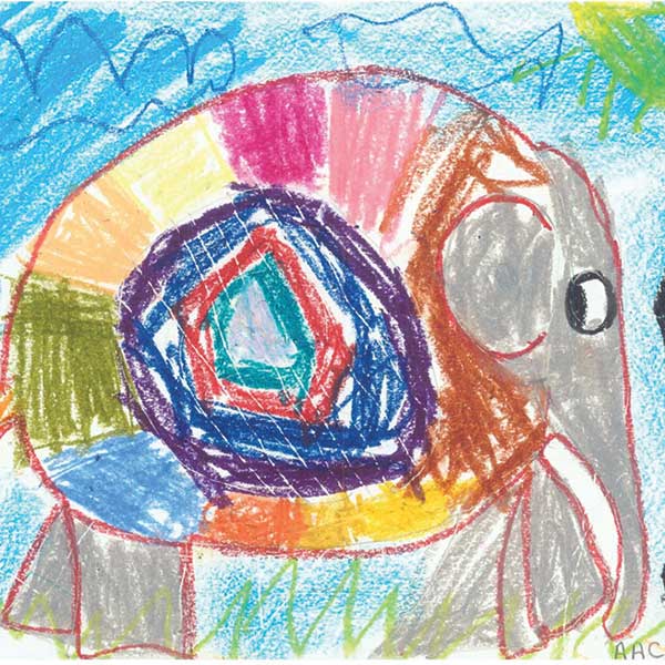 Painting by Aveer Chadha at the All India Child 2025, New Delhi, India, Organised by Nav Shri Art & Culture Organisation