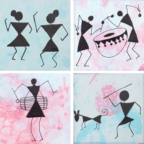 Painting by Ganya Thukral at the All India Child 2025, New Delhi, India, Organised by Nav Shri Art & Culture Organisation