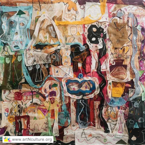 Passion Explosion Art Exhibition, All India National Level Art Exhibition of Drawing, Painting, Sketching, Digital, Photography, Sculpture, Art & Craft in Delhi, India, Artist Aparajita Ray Painting Work