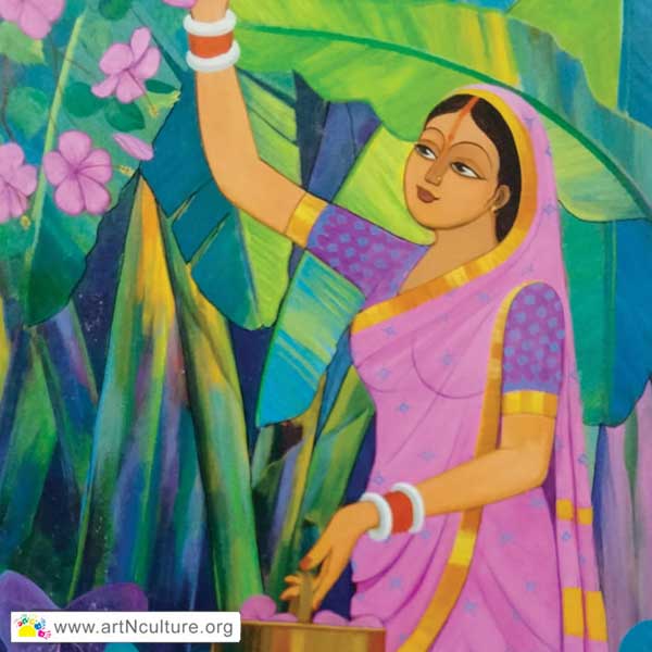 Passion Explosion Art Exhibition, All India National Level Art Exhibition of Drawing, Painting, Sketching, Digital, Photography, Sculpture, Art & Craft in Delhi, India, Artist Arun Kamti Painting Work