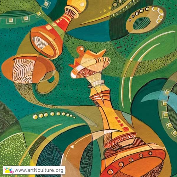 Passion Explosion Art Exhibition, All India National Level Art Exhibition of Drawing, Painting, Sketching, Digital, Photography, Sculpture, Art & Craft in Delhi, India, Artist Arya Sandeep Muley Painting Work