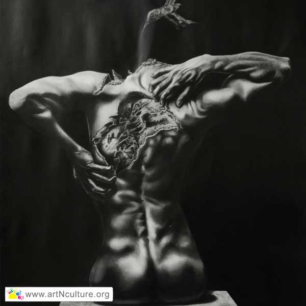 Passion Explosion Art Exhibition, All India National Level Art Exhibition of Drawing, Painting, Sketching, Digital, Photography, Sculpture, Art & Craft in Delhi, India, Artist Ayush Agnihotri Drawing Work