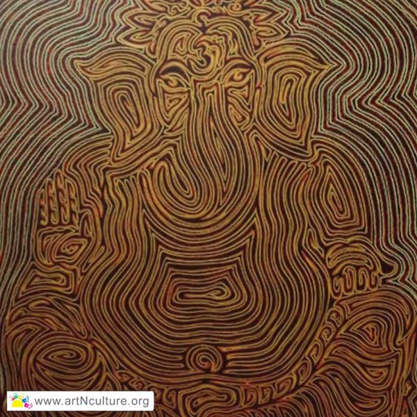 Passion Explosion Art Exhibition, All India National Level Art Exhibition of Drawing, Painting, Sketching, Digital, Photography, Sculpture, Art & Craft in Delhi, India, Artist Deepu David  Painting Work