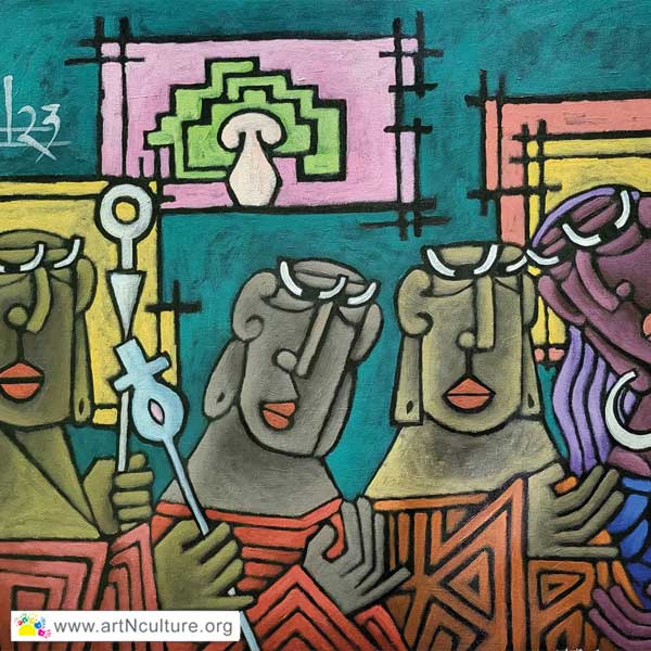 Passion Explosion Art Exhibition, All India National Level Art Exhibition of Drawing, Painting, Sketching, Digital, Photography, Sculpture, Art & Craft in Delhi, India, Artist Kuldeep Verma Painting Work