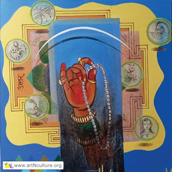 Passion Explosion Art Exhibition, All India National Level Art Exhibition of Drawing, Painting, Sketching, Digital, Photography, Sculpture, Art & Craft in Delhi, India, Artist Nitashri Pravin Dhenge Painting Work