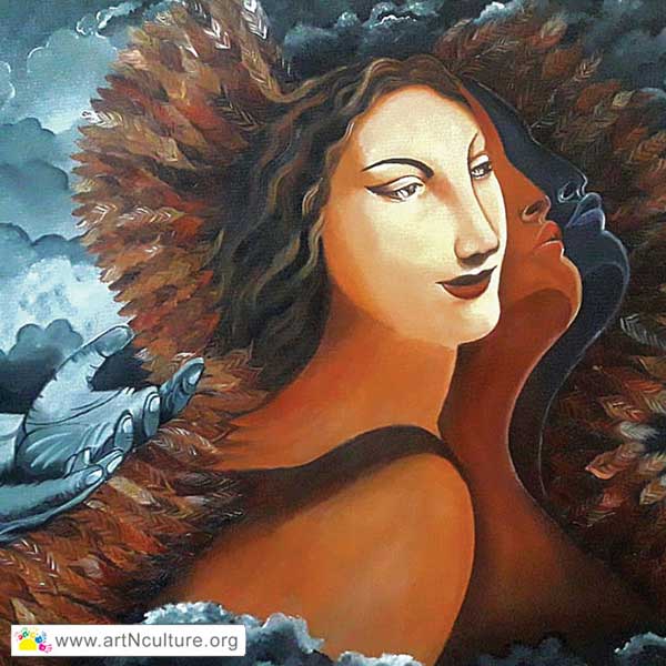 Passion Explosion Art Exhibition, All India National Level Art Exhibition of Drawing, Painting, Sketching, Digital, Photography, Sculpture, Art & Craft in Delhi, India, Artist Preeti Gupta Painting Work