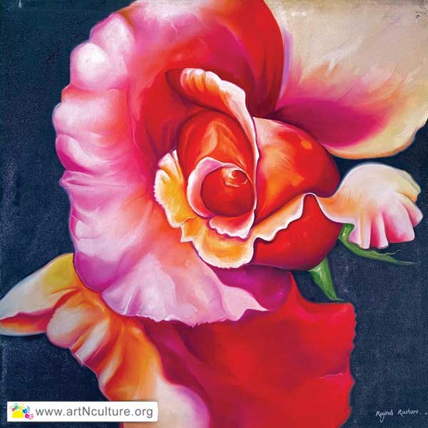 Passion Explosion Art Exhibition, All India National Level Art Exhibition of Drawing, Painting, Sketching, Digital, Photography, Sculpture, Art & Craft in Delhi, India, Artist Rajesh Rathore Painting Work