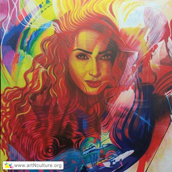 Passion Explosion Art Exhibition, All India National Level Art Exhibition of Drawing, Painting, Sketching, Digital, Photography, Sculpture, Art & Craft in Delhi, India, Artist Suraj Kumar Painting Work
