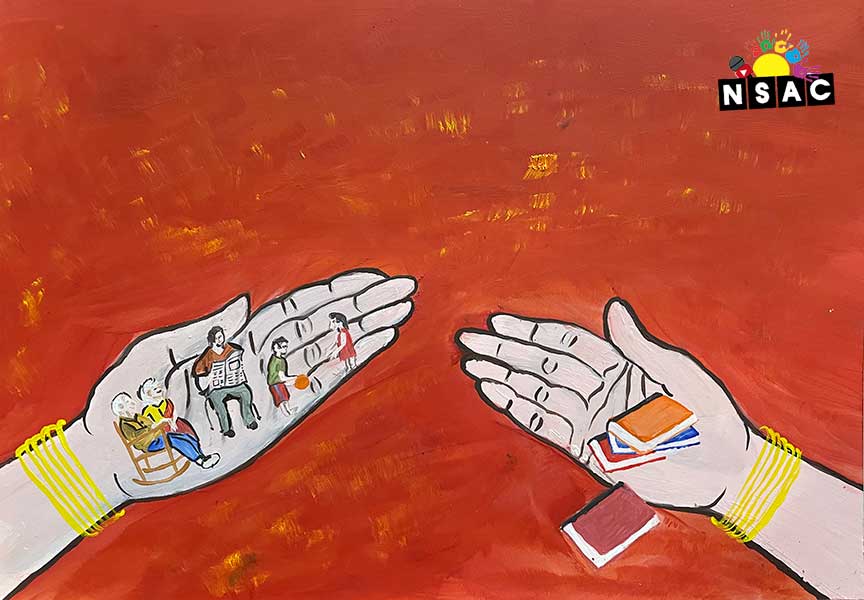Lovely Tyagi Painting in National Level Painting Competition