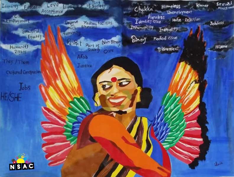 Kannade Samiksha Mahesh Painting in National Level Painting Competition