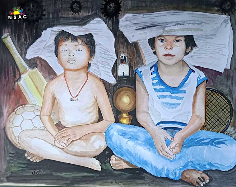 Chandra Kishore Painting in National Level Painting Competition