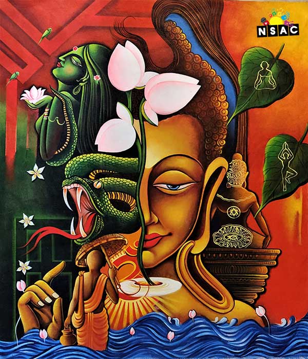 Satvika Shriyadarshini Painting in National Level Painting Competition