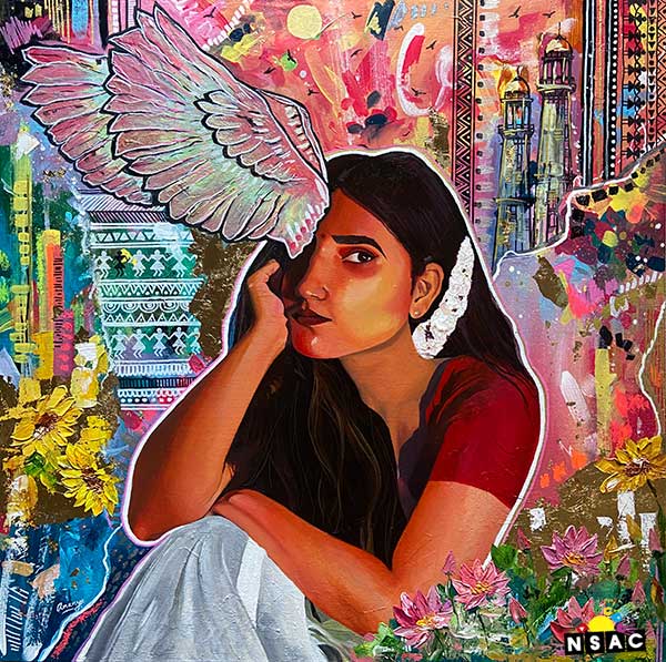 Ananya Lodhi from Uttar Pradesh Painting in the All India National Level Painting Competition - Meri Kalpana, Online Painting Competition, Organised by Nav Shri Art & Culture Organisation