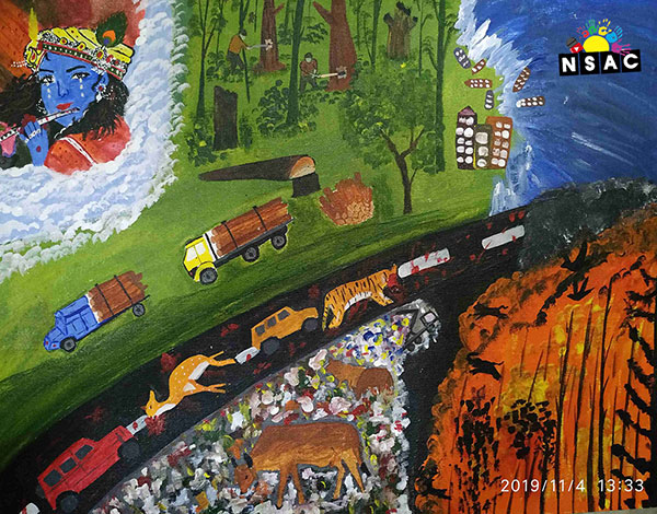 Online All India National Level Painting Competition, ajal Rajpurohit Painting