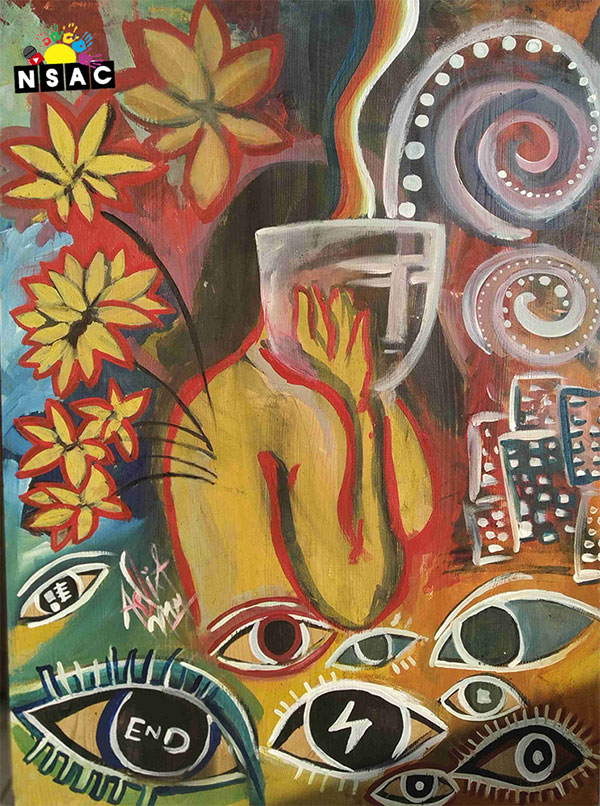 Painting in National Level Painting Competition, Online Painting Competition, Indian Art Contest, Online Art Competition, Painting Competition for Artist, Artist Level Painting Competition, All India Painting Competition on National Level, Painting Competition in Delhi, All India Art Competition, Megha Ahirwar Painting