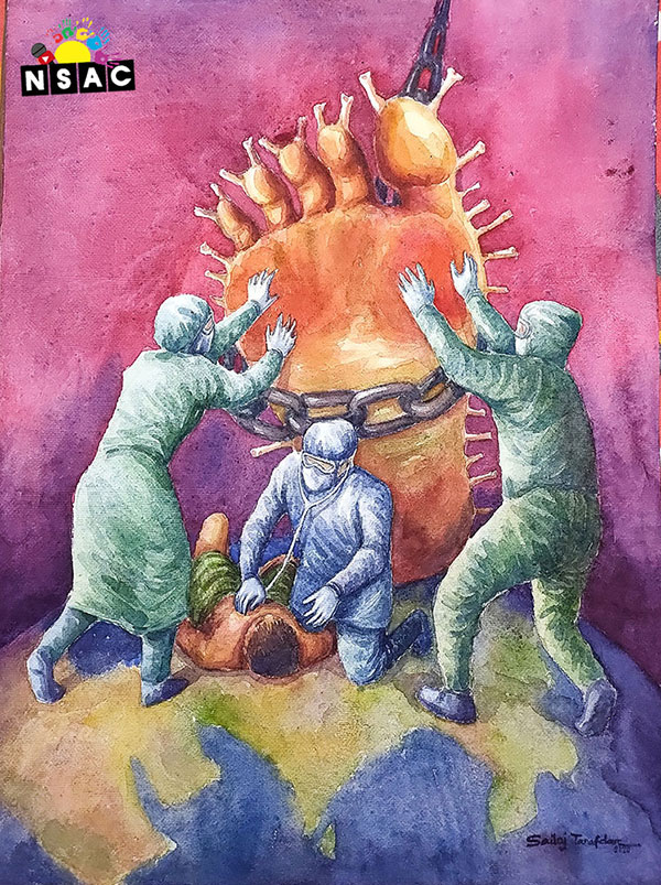 Painting in National Level Painting Competition, Online Painting Competition, Indian Art Contest, Online Art Competition, Painting Competition for Artist, Artist Level Painting Competition, All India Painting Competition on National Level, Painting Competition in Delhi, All India Art Competition, Sailaj Tarafdar Painting