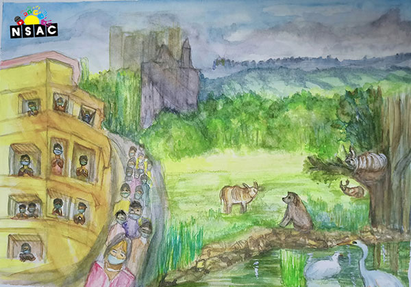 Online All India National Level Painting Competition, Namita Srivastava Painting