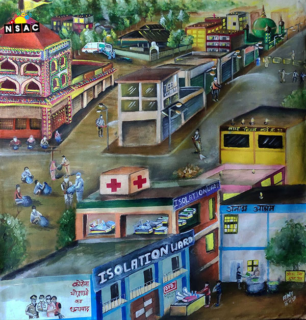 Online All India National Level Painting Competition, Ananay Yadav Painting