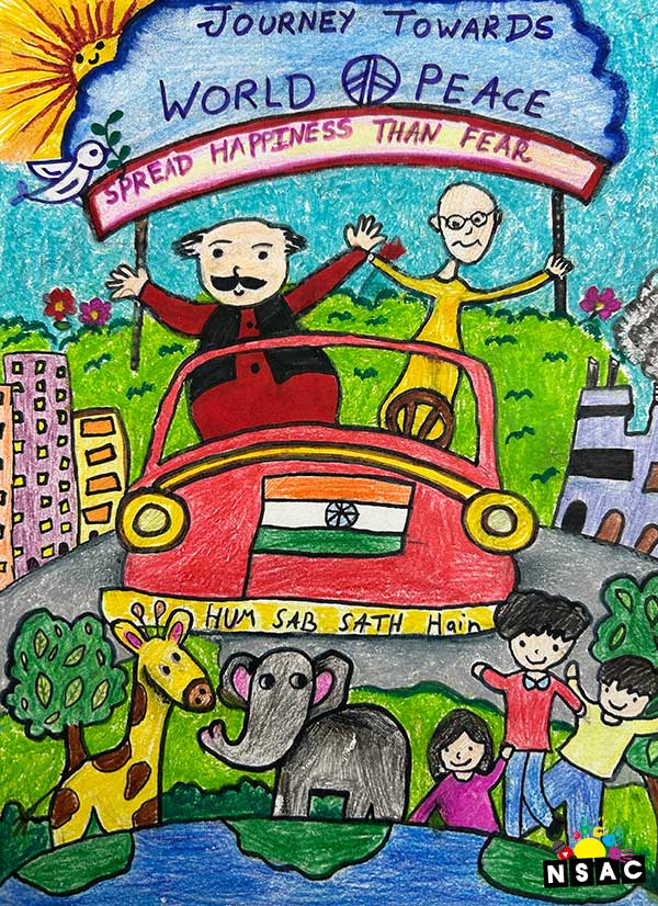 Artwork of Aaroh Saxena in 20th All India Child Art Competition 2024, A Lovely Day with Motu Patlu, Harvinder Mankkar, National Level Painting Competition for Kids, Painting Competition for Children, Online Painting Competition for Kids, Kids Art Competition, Children Art Contest, Drawing Competition for Children, Painting Competition in Delhi for Kids