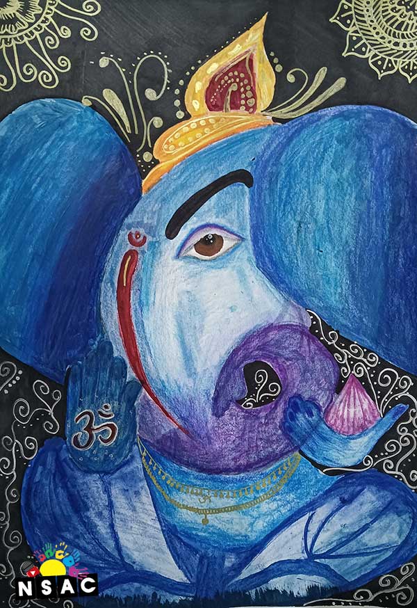 Artwork of Yashika Vimal in 20th All India Child Art Competition 2024, My Idol, National Level Painting Competition for Kids, Painting Competition for Children, Online Painting Competition for Kids, Kids Art Competition, Children Art Contest, Drawing Competition for Children, Painting Competition in Delhi for Kids
