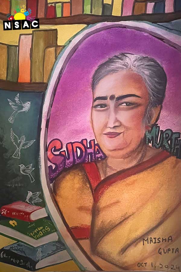 Artwork of Maisha Gupta in 20th All India Child Art Competition 2024, My Idol, National Level Painting Competition for Kids, Painting Competition for Children, Online Painting Competition for Kids, Kids Art Competition, Children Art Contest, Drawing Competition for Children, Painting Competition in Delhi for Kids