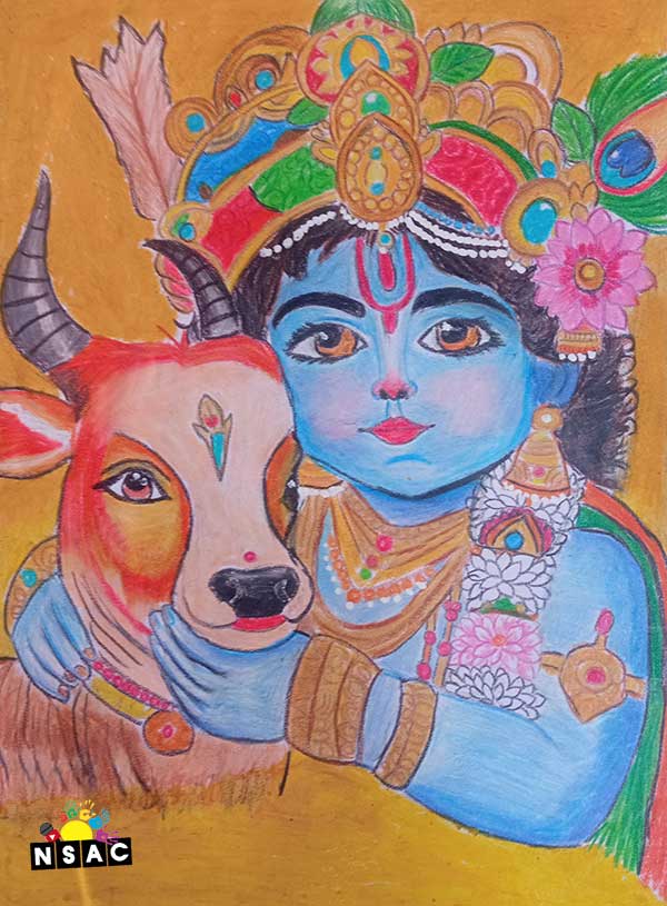 Artwork of M Dharani in 20th All India Child Art Competition 2024, My Idol, National Level Painting Competition for Kids, Painting Competition for Children, Online Painting Competition for Kids, Kids Art Competition, Children Art Contest, Drawing Competition for Children, Painting Competition in Delhi for Kids