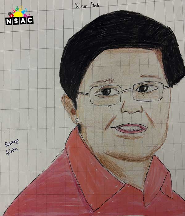 Artwork of Ramya Sinha in 20th All India Child Art Competition 2024, My Idol, National Level Painting Competition for Kids, Painting Competition for Children, Online Painting Competition for Kids, Kids Art Competition, Children Art Contest, Drawing Competition for Children, Painting Competition in Delhi for Kids