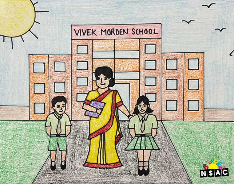 Artwork of Iqra in 20th All India Child Art Competition 2024, My Idol, National Level Painting Competition for Kids, Painting Competition for Children, Online Painting Competition for Kids, Kids Art Competition, Children Art Contest, Drawing Competition for Children, Painting Competition in Delhi for Kids