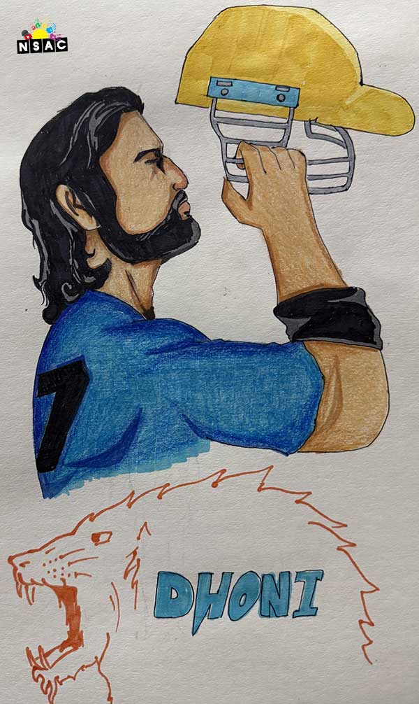 Artwork of Dairya Sureshbhai Parmar in 20th All India Child Art Competition 2024, My Idol, National Level Painting Competition for Kids, Painting Competition for Children, Online Painting Competition for Kids, Kids Art Competition, Children Art Contest, Drawing Competition for Children, Painting Competition in Delhi for Kids